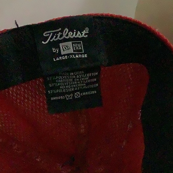 Titleist golf red fitted baseball hat size large/x large - Picture 5 of 5